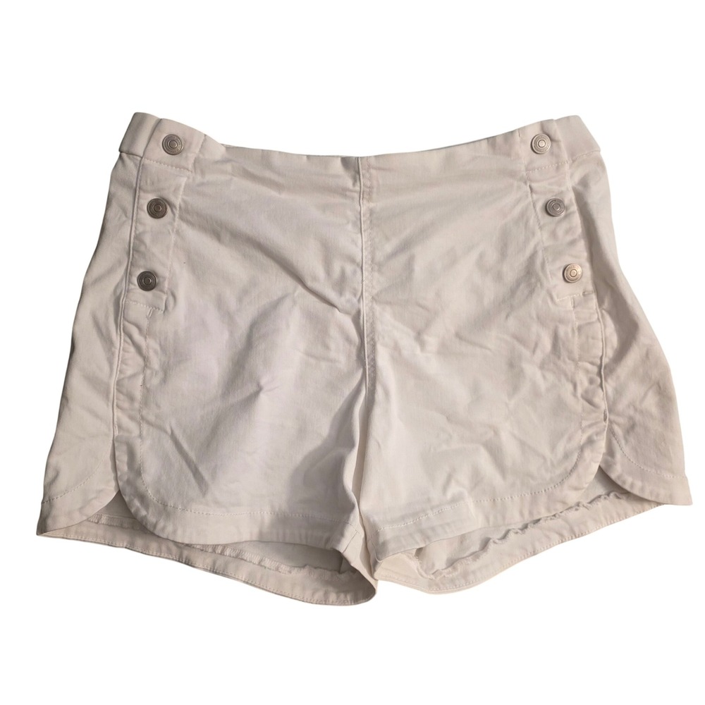Sofia‎ Jeans by Sofia Vergara Julieta White Sailor Shorts Button Detail Size 10